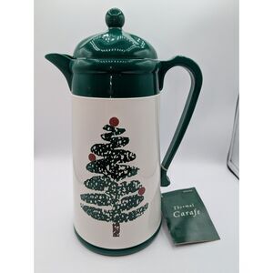 Furio Spongeware Christmas Tree Thermal Coffee Pot Carafe